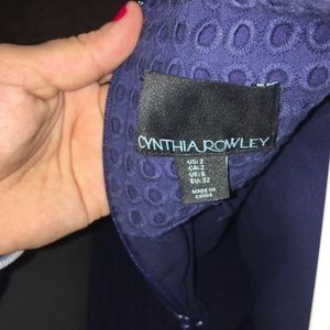 navy blue cynthia rowley dress